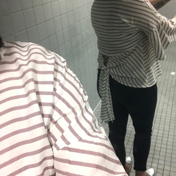 Tie Back Bell Sleeve Top by EXPRESS - Picture 7 of 7